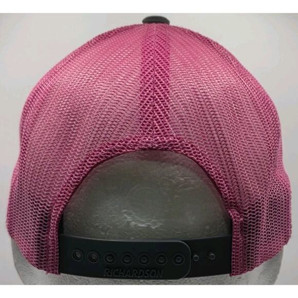 Iowa Running Company Richardson 112 Pink Mesh SnapBack Trucker Hat Cap Fitness - Picture 4 of 9